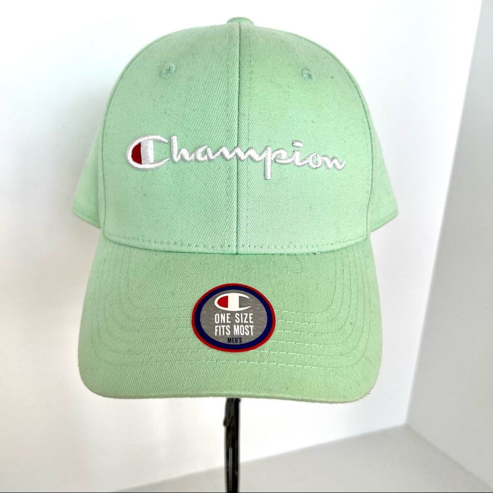 Champion Classic Script Baseball Cap Mint Green